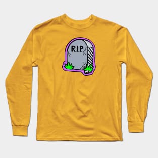 R.I.P. Rest in Peace cartoon tombstone Long Sleeve T-Shirt